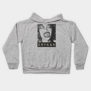 Erykah Badu - Pencil Drawing Style Kids Hoodie